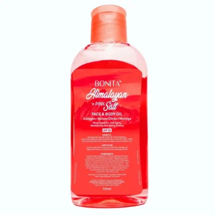 Bonita Himalayan Pink Salt Face & Body Oil SPF 30 – Nourishing Multi-Use Skincare (100ml)